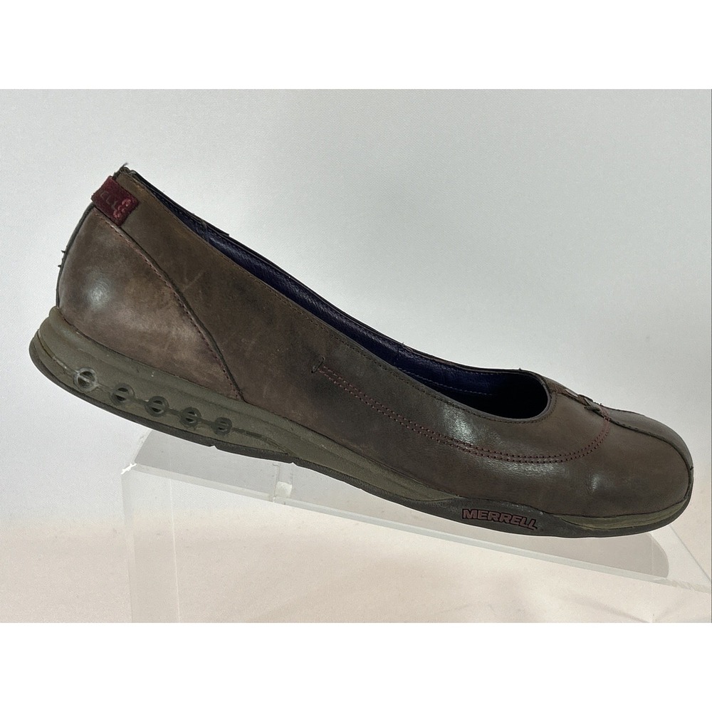 Merrell Charm Espresso Women's Size 10M Brown Leather Comfort Slip On Flat Shoes